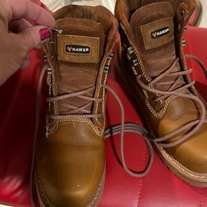 Steel toed work boots from boot barn plus added foot cushions